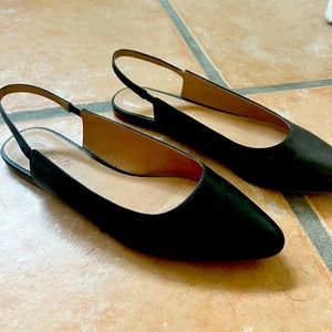 the margot slingback flat in leather